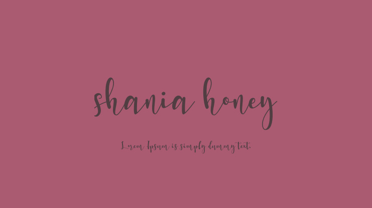 shania honey Font