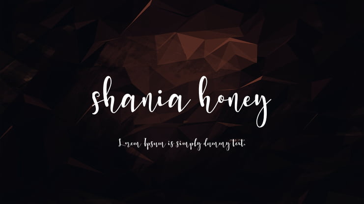 shania honey Font