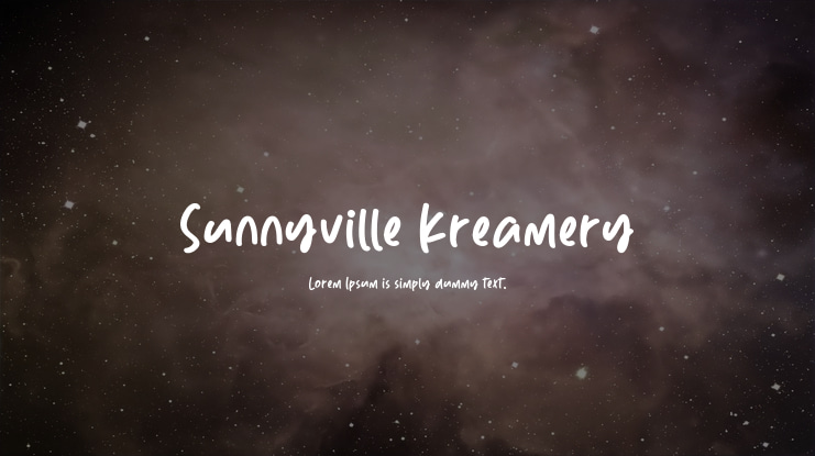 Sunnyville Kreamery Font