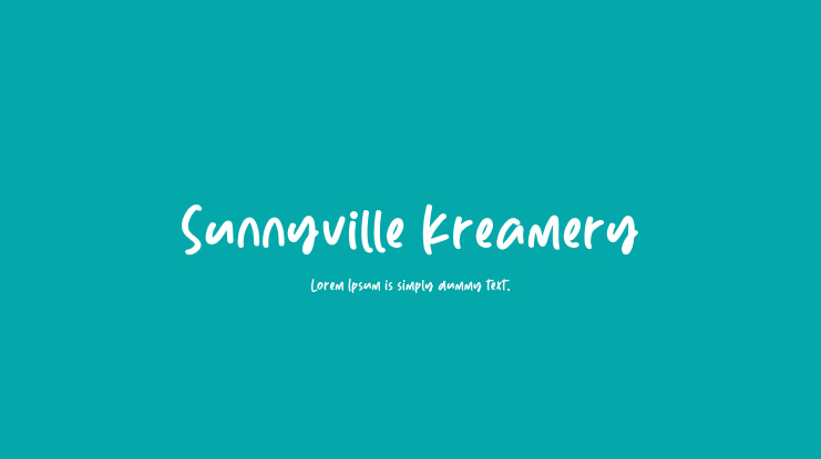 Sunnyville Kreamery Font