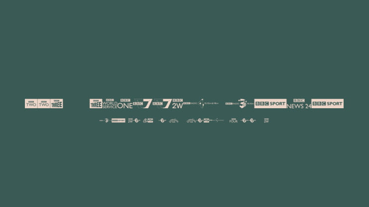 BBC TV Channel Logos Font