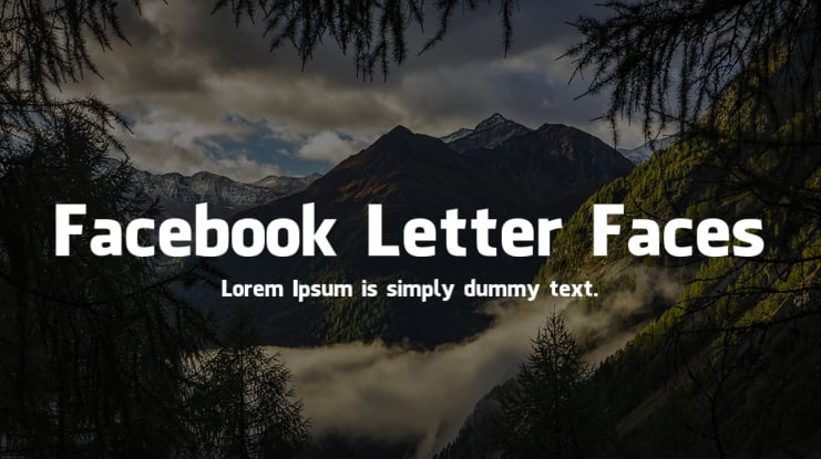 Facebook Letter Faces Font