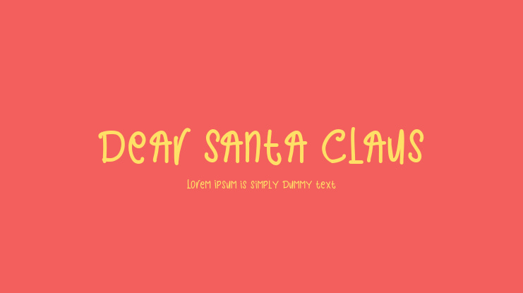 DEAR SANTA CLAUS Font