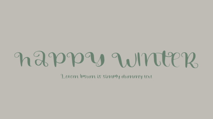 HAPPY WINTER Font