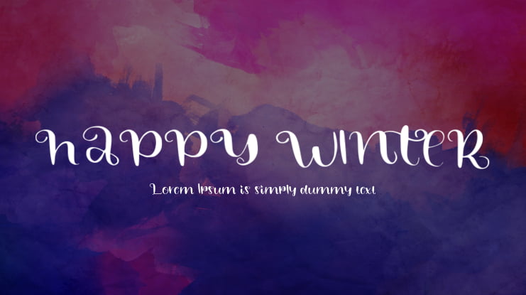 HAPPY WINTER Font