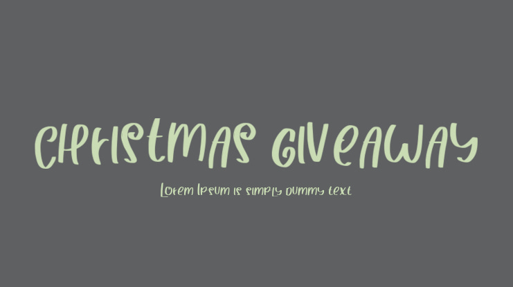CHRISTMAS GIVEAWAY Font