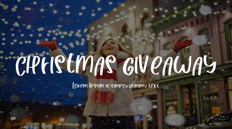 CHRISTMAS GIVEAWAY Font