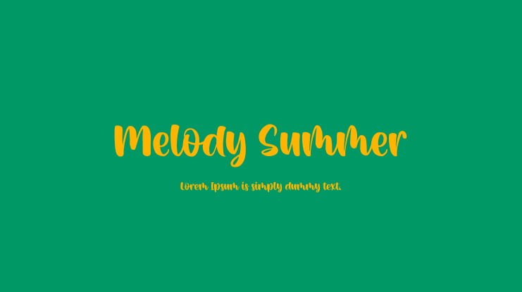 Melody Summer Font