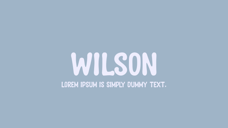 wilson Font