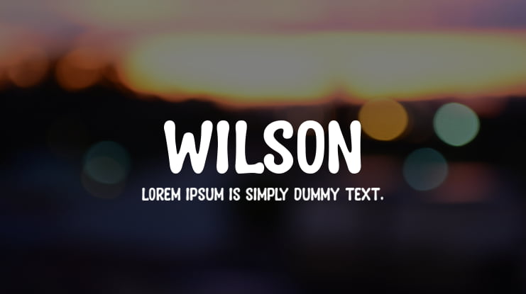 wilson Font