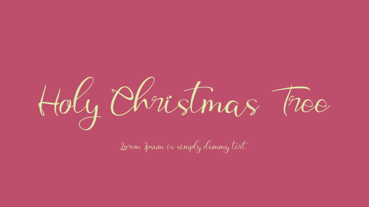 Holy Christmas Tree Font