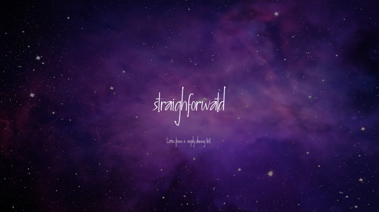 straighforwatd Font