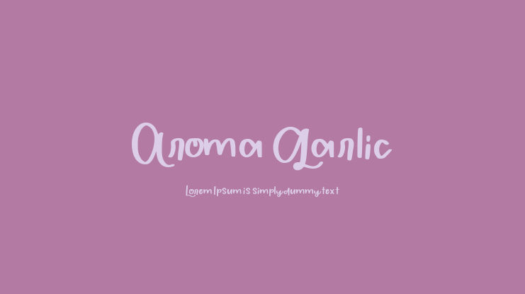 Aroma Garlic Font