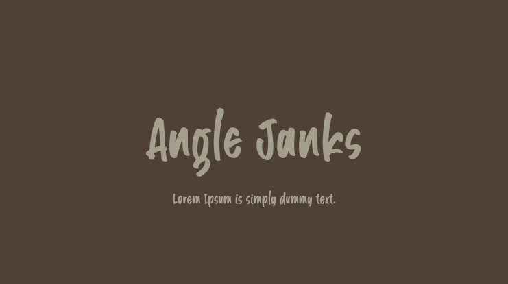 Angle Janks Font