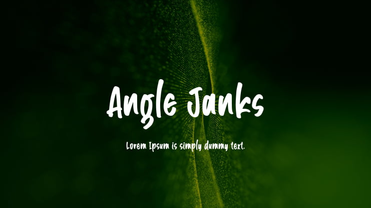 Angle Janks Font