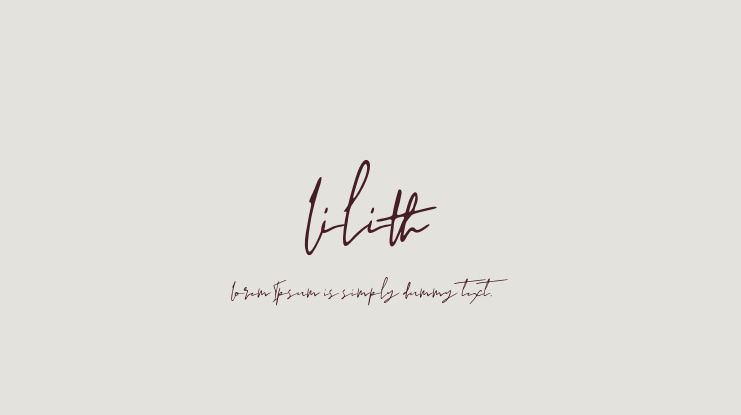 Lilith Font
