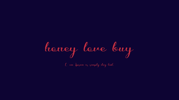 honey love bunny Font