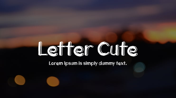 Letter Cute Font