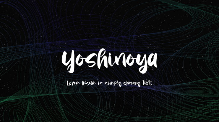 Yoshinoya Font