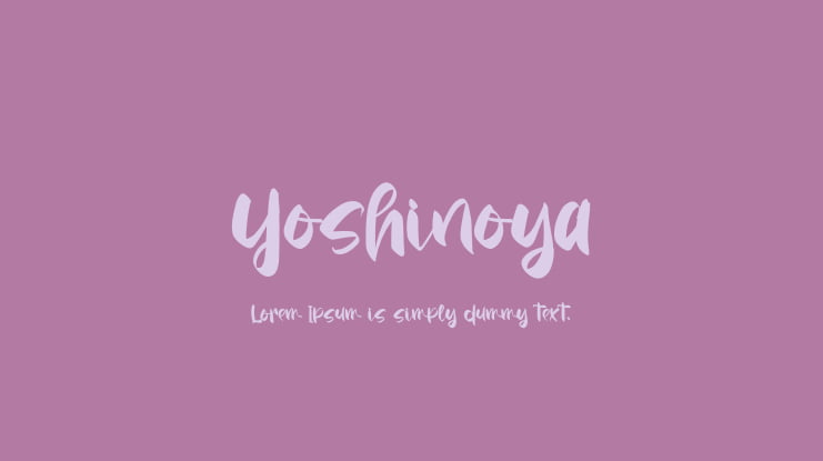 Yoshinoya Font