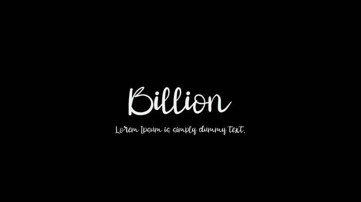 Billion Font