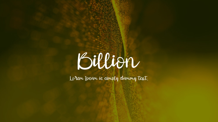 Billion Font