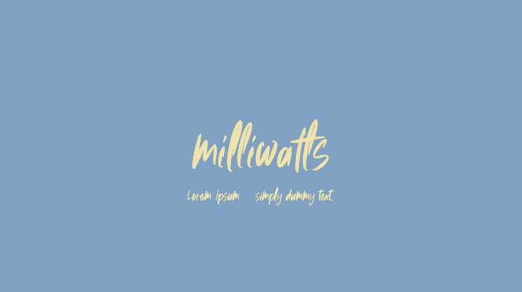 milliwatts Font