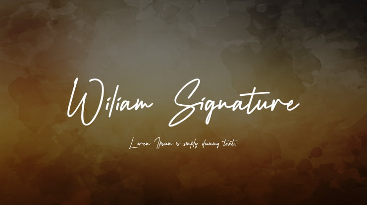Wiliam Signature Font