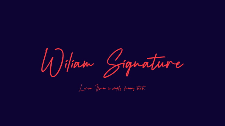 Wiliam Signature Font