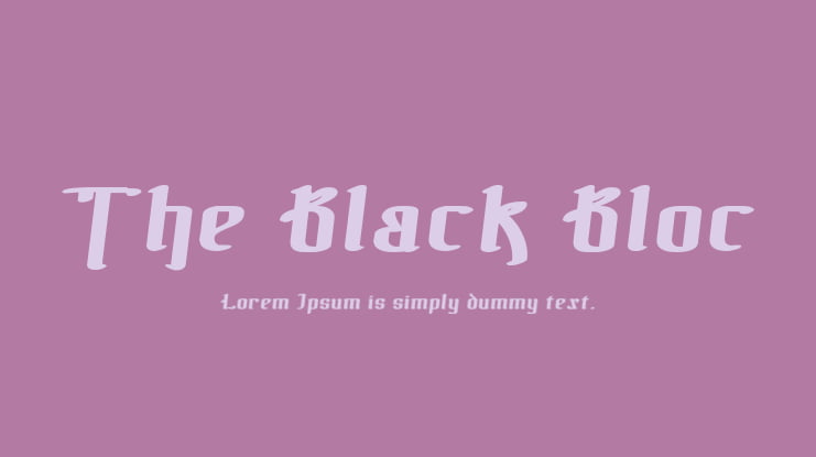 The Black Bloc Font Family