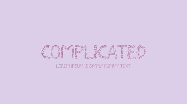 COMPLICATED Font