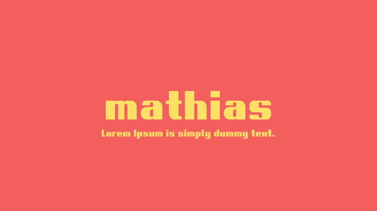mathias Font Family