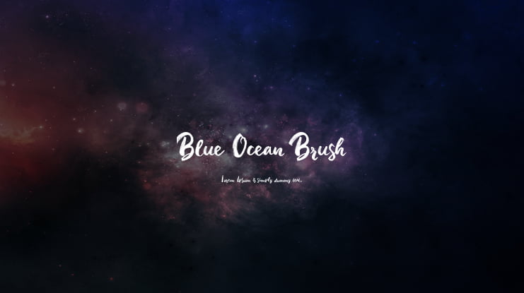 Blue Ocean Brush Font
