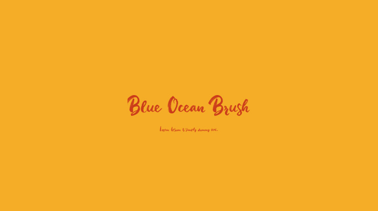 Blue Ocean Brush Font