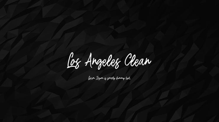 Los Angeles Clean Font