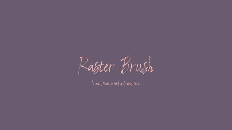 Raster Brush Font