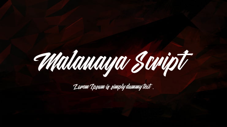 Malanaya Script Font