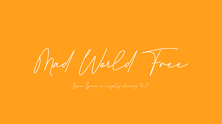 Mad World Free Font
