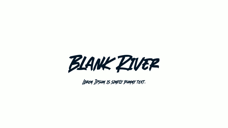 Blank River Font