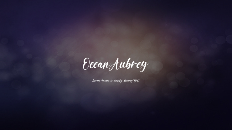 OceanAubrey Font