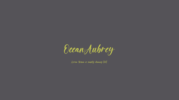 OceanAubrey Font