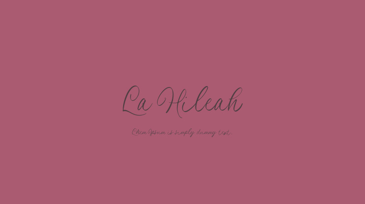 La Hileah Font