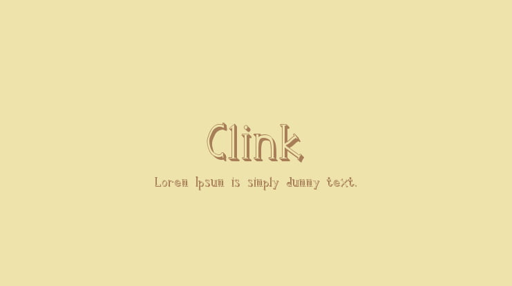 Clink Font Family