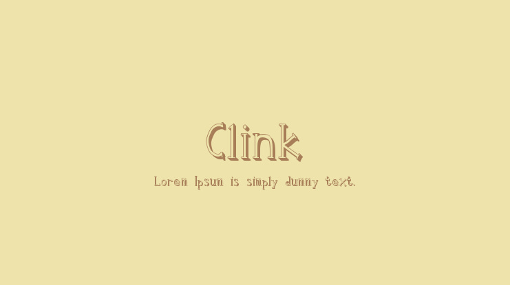 Clink Font Family