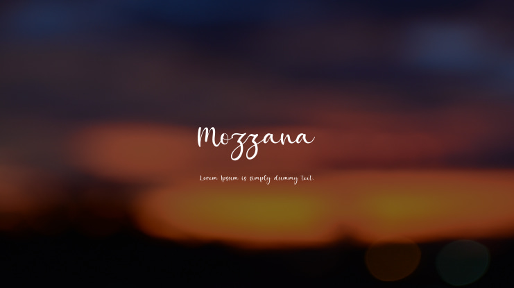 Mozzana Font Family