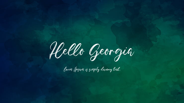 Hello Georgia Font