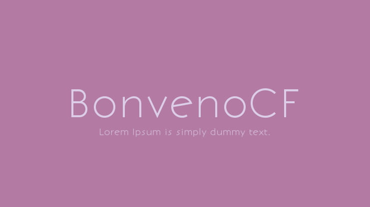 BonvenoCF Font