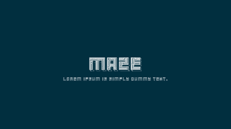 Maze Font