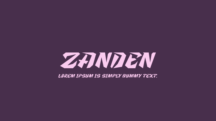 Zanden Font Family