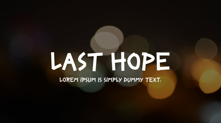 Last Hope Font